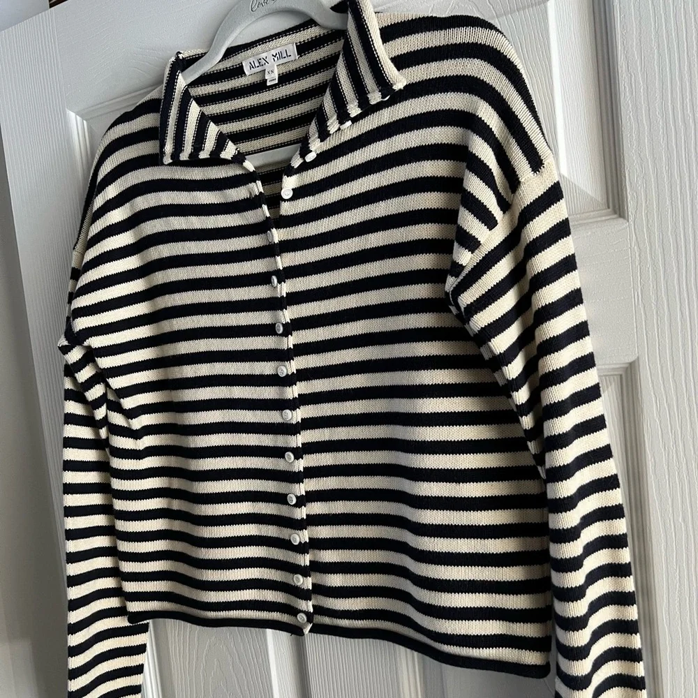 Alex Mill Taylor Striped Cardigan - Picture 2 of 6